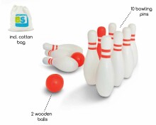 BS TOYS Aktiivsusmäng Punane ja valge bowling