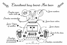 Beloved Boards Art.BBO001 Purple Puidust laud motoorsete oskuste arendamiseks Väike karu