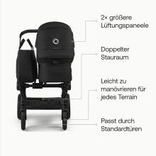 Bugaboo Donkey 6 Mono Сomplete Art.152421 Black Bērnu Universāli Transformējami rati