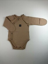 La Bebe™ NO Baby Body Art. 9-10-32 Cappuccino Бодик из 100% мягкого хлопка с длинным рукавом
