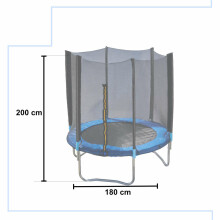 Ikonka Art.KX4726 Children's garden trampoline net 180x200cm