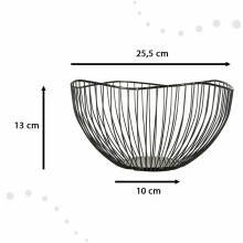 Ikonka Art.KX4679 Puuviljakorvi köögiviljade kauss dekoratiivne metallist kauss