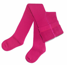 Weri Spezials Children's Tights Monochrome Pink ART.WERI-7603 High quality children's warm plush cotton tights for girls