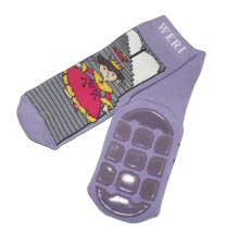 Weri Spezials Детские нескользящие носки Cinderella Lilac ART.WERI-1195 Высококачественных детских носков из хлопка с нескользящим покрытием