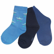 Weri Spezials Children's Socks Stars Medium Blue ART.WERI-4123 Pack of three high quality children's cotton socks