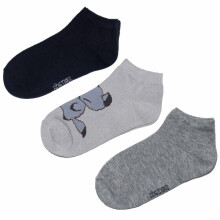 Weri Spezials Короткие Детские носки Fox Grey ART.WERI-2516 Комплект из трех пар высококачественных коротких детских носков из хлопка