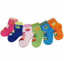 Weri Spezials Children's Socks Frog and Friends Green ART.WERI-1028 Pack of two high quality children's mercerized cotton socks