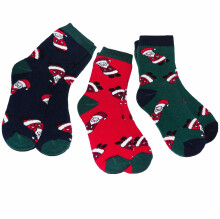 Weri Spezials Детские плюшевые носки Christmas Dark Green ART.WERI-4376 Высококачественные детские плюшевые носков из хлопка