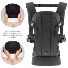 Fillikid Front Carrier Art.156837 Black Bērnu ķengursoma 2 vienā ( 3,5 līdz 15kg)