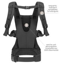 Fillikid Front Carrier Art.156837 Black Bērnu ķengursoma 2 vienā ( 3,5 līdz 15kg)
