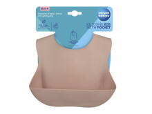 Canpol Babies Art.51/030 Beige Silicone bib with a pocket