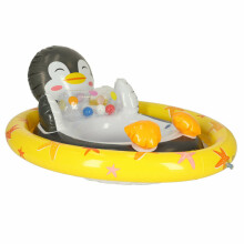 Ikonka Art.KX4958_2 INTEX 59570 bērnu peldēšanas pontons ar pingvīnu riteni