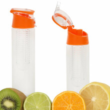 Ikonka Art.KX4391_2 Vandens buteliukas su vaisių įdėklu 800 ml apelsinų