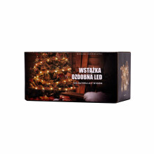 Ikonka Art.KX4352 Lint dekoratiivne LED riba 10m 100LED jõulupuu tuled jõulukaunistus soe valge koos patareidega