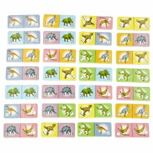 Ikonka Art.KX4165 ALEXANDER dinosaur dominoes educational game 4+
