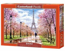 Ikonka Art.KX4739 CASTORLAND Puzzle 1000 elementu Romantiska pastaiga Parīzē 68x47cm