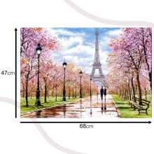 Ikonka Art.KX4739 CASTORLAND Dėlionė 1000 elementų Romantiškas pasivaikščiojimas Paryžiuje 68x47cm