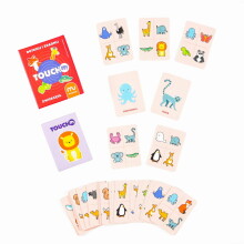 Ikonka Art.KX3905 MUDUKO Educational card game Touch it! Touch and Guess. Animals 5+