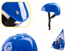 Ikonka Art.KX5613_1 Helmet protectors for roller skateboarding adjustable blue