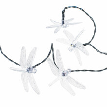 Ikonka Art.KX4968 Saules Dragonfly dārza apgaismojums 6,5 m 30LED silti balta