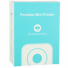 Ikonka Art.KX4217 Mini thermal label photo printer + USB cable square blue
