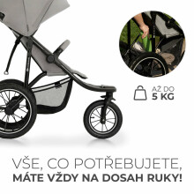 KinderKraft Helsi 2 Art.KSHELS00GRY0000 Dust Grey Stroller