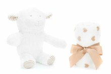 Fillikid Plush Toy With Blanket - Lamb Art.5337-01  Высококачественное Детское Одеяло 100% хлопок 75x90 cm
