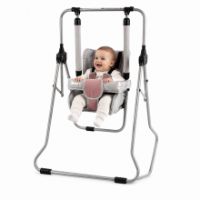 Adbor Swing N1 Art.N-06 Stable children's swing with a safety bar and feeding tray.