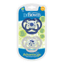 Dr.Browns Advantage Dark Pacifier Art.PA22004-1 Ortodontiskas formas silikona māneklis 6-18  mēn, 2 izm. (2 gab.)