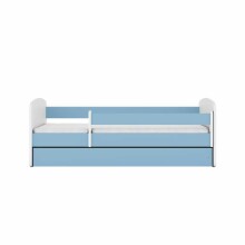 Babydreams blue bed without a pattern, without a drawer, mattress 140/70
