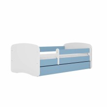 Babydreams blue bed without a pattern, without a drawer, mattress 140/70