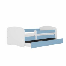 Babydreams blue bed without a pattern with a drawer, mattress 180/80