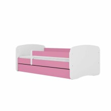 Babydreams pink bed without a pattern with a drawer, mattress 140/70