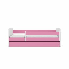 Babydreams pink bed without a pattern with a drawer, mattress 140/70