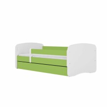 Bed babydreams green without pattern with drawer without mattress 140/70
