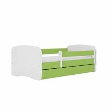 Babydreams green bed without a pattern with a drawer, mattress 180/80