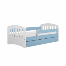 Classic 1 blue bed without drawer, without mattress 160/80