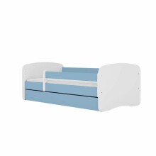 Bed babydreams blue racing car with drawer with non-flammable mattress 160/80
