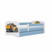 Bed babydreams blue truck with drawer with non-flammable mattress 160/80