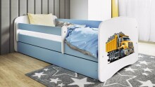 Bed babydreams blue truck with drawer with non-flammable mattress 160/80