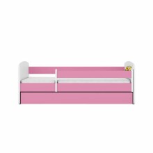 Bed babydreams pink digger with drawer with non-flammable mattress 140/70
