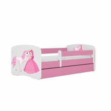 Bed babydreams pink princess horse with drawer with non-flammable mattress 180/80