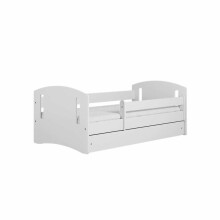 Bed classic 2 white with drawer with non-flammable mattress 160/80