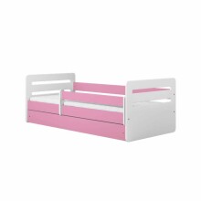 Bed tomi pink with drawer with non-flammable mattress 180/80