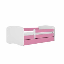 Babydreams pink bed without a pattern with a drawer, coconut mattress 180/80