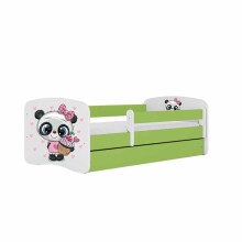Babydreams green panda bed with drawer, mattress 160/80