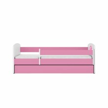 Babydreams bed, pink, princess on a horse, without drawer, latex mattress 160/80