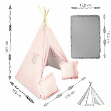 Bērnu vigvama telts NK-406 Nukido - gaiši rozā