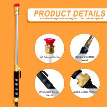 Nozzle Power Washer for Garden Hose Art.165390 Насадка для мойки высокого давления с форсункой для садового шланга, в комплекте 2 насадки высокого давления и быстроразъемные соединения
