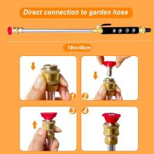 Nozzle Power Washer for Garden Hose Art.165390 Насадка для мойки высокого давления с форсункой для садового шланга, в комплекте 2 насадки высокого давления и быстроразъемные соединения